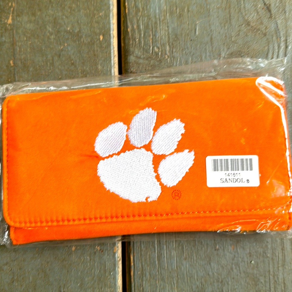 NWT Clemson Trifold Wallet with Checkbook holder